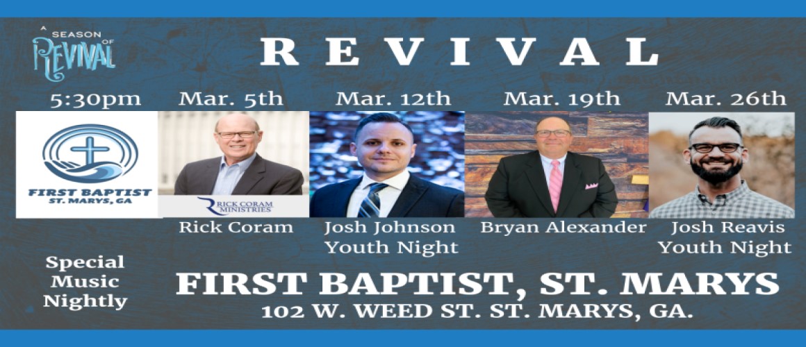 Revival - Sunday Evenings in March at 5:30